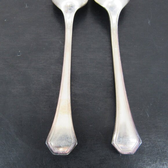 Reed & Barton Pompeian Greek Key & Scrollwork Design Dessert Fork Lot of 4 Vntg - Picture 9 of 12